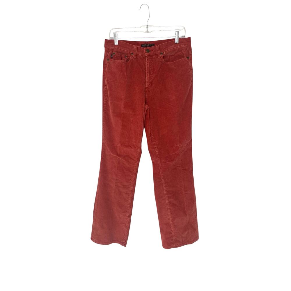 Polo Jeans Company Women's Rust Basic Casual Corduroy Bootcut Pants Size 10